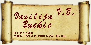 Vasilija Buckić vizit kartica